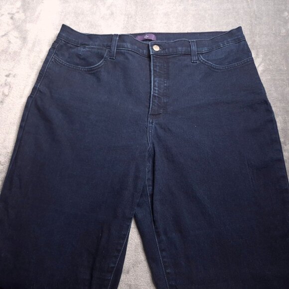 NYDJ Womens Bootcut Jeans 16 Dark Wash High Rise Rhinestones Stretch Made in USA - Picture 5 of 8